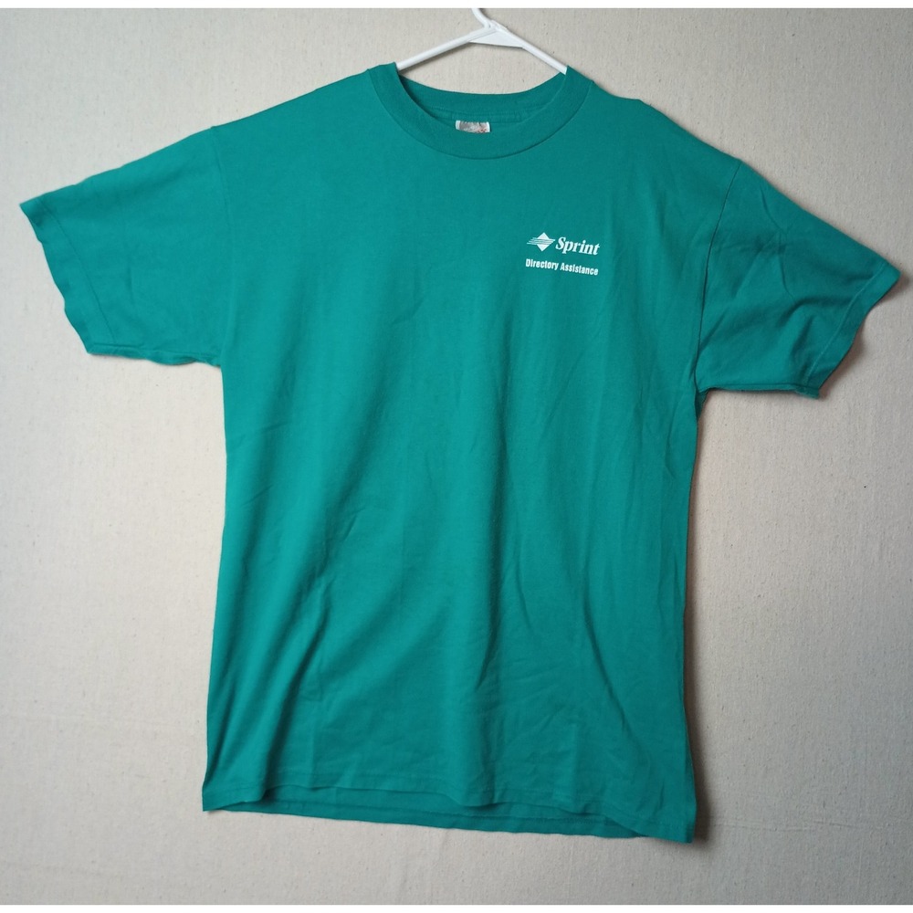 Vintage Sprint Directory‎ Assistance Tee Shirt Large Jerzee Tag Short Sleeve M